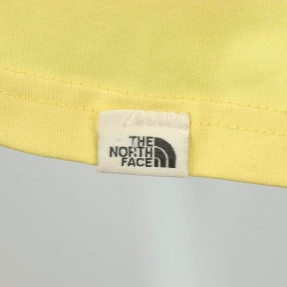 The North Face Women's Medium Yellow Leaf Scoop Neck Puff Sleeve Tech Tee - Picture 7 of 9